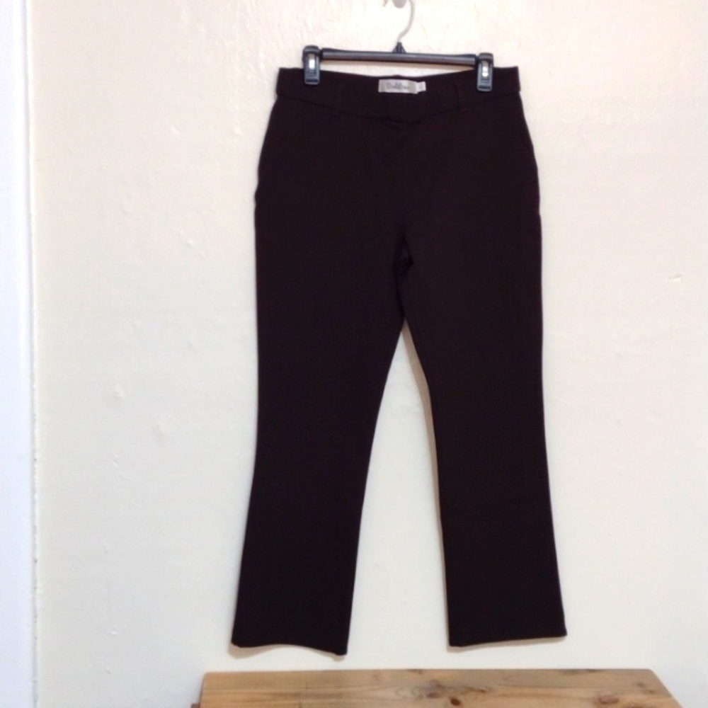 Bodilove Brown Ponte Knit Pull On Style Trousers Size L